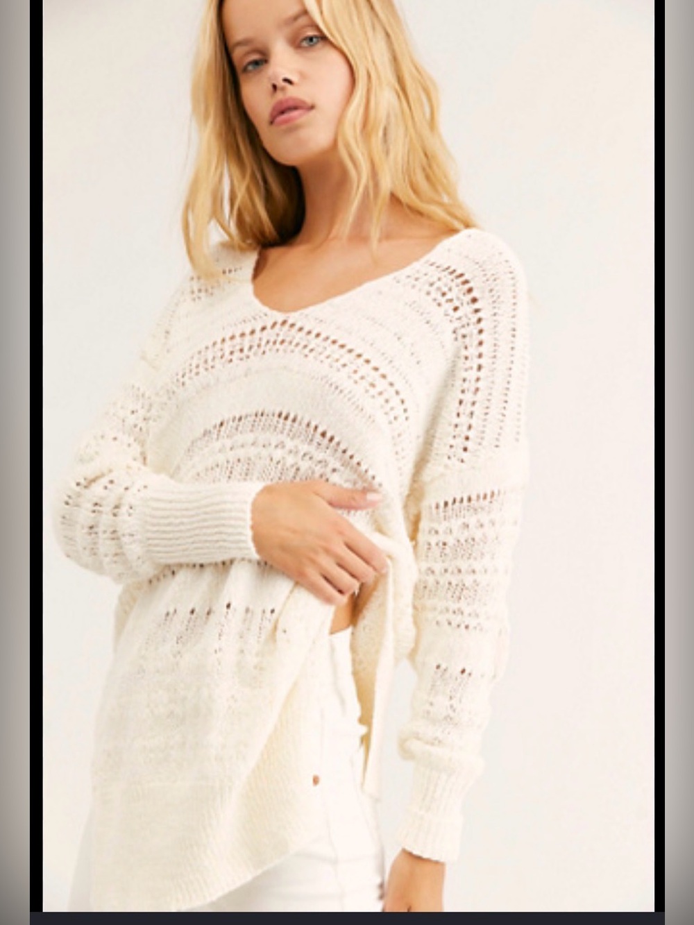FREE PEOPLE |  Hot Tropics Pullover Tunic Sweater size large